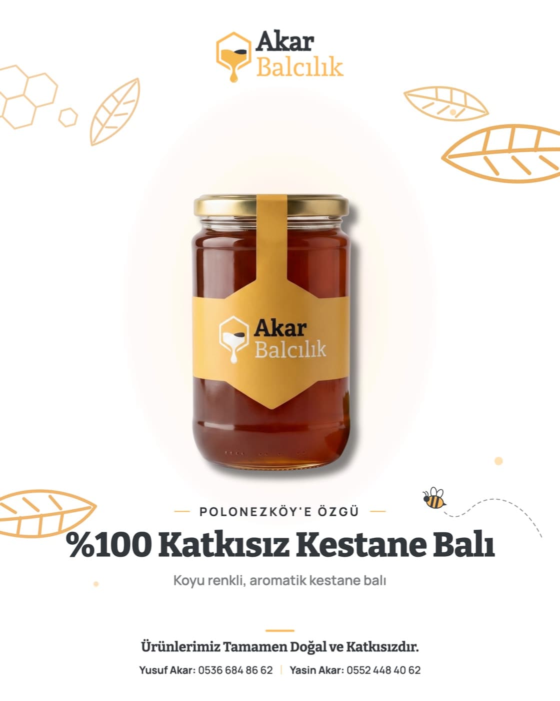 Akar Balcılık chestnut honey Instagram post