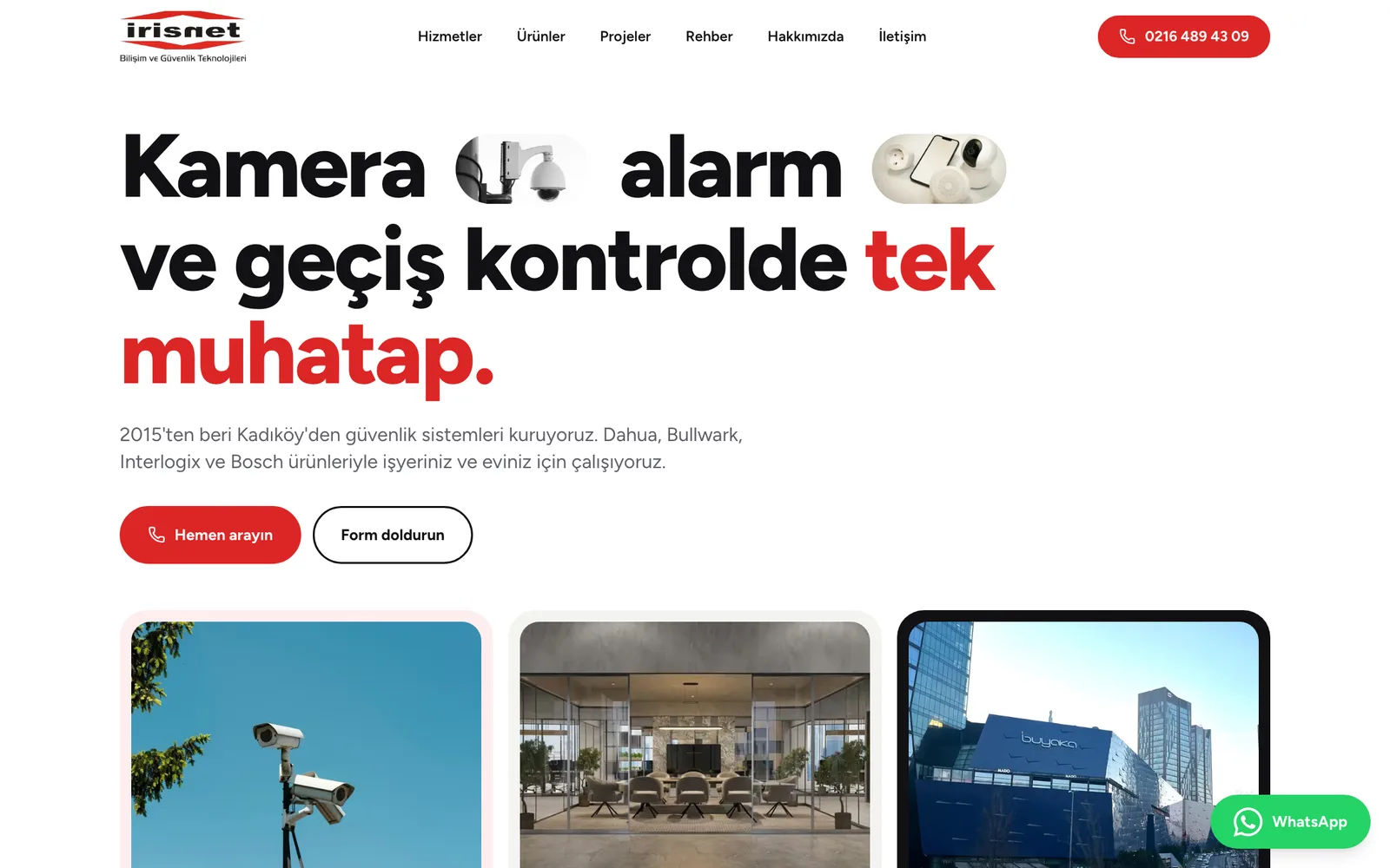 İrisnet sitesinin masaüstü görünümü