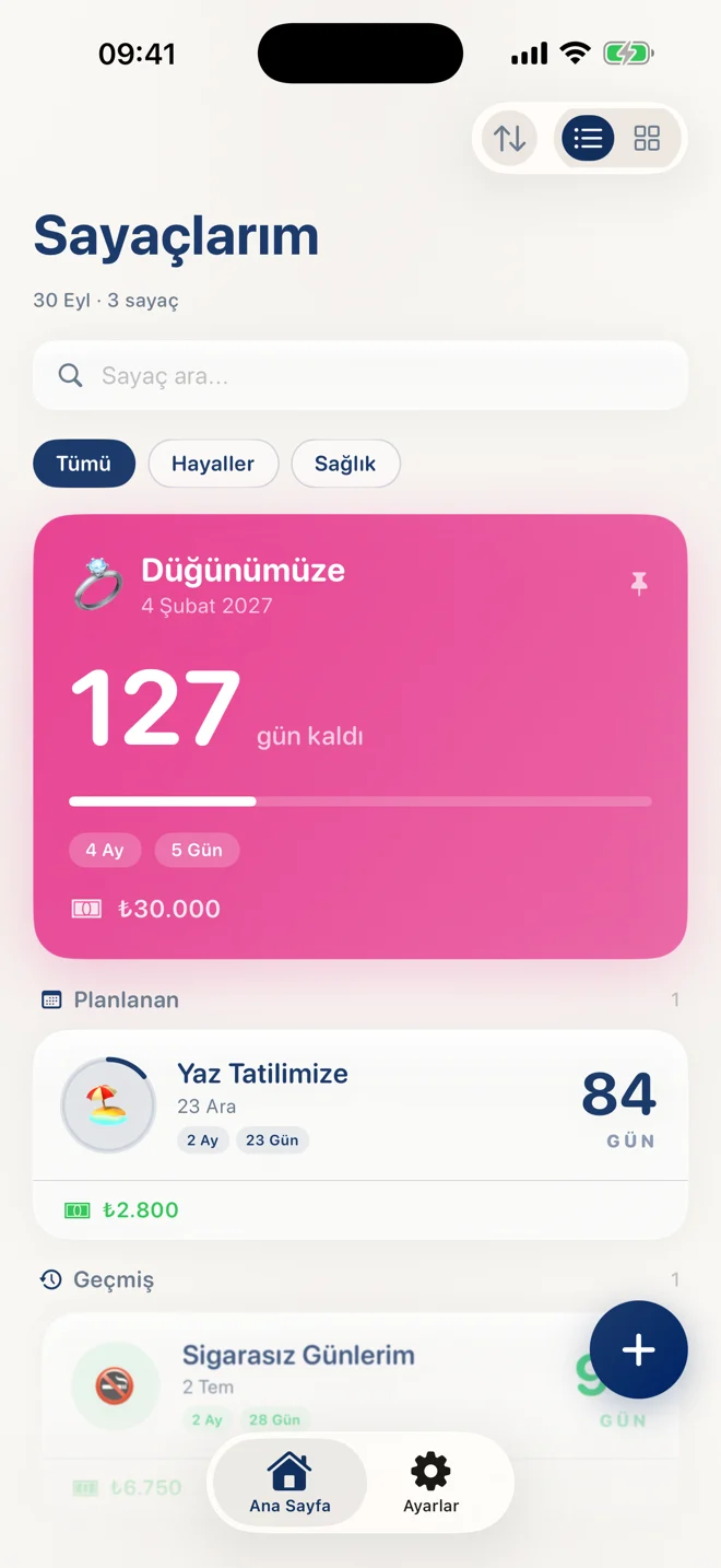 Zync ana ekranı
